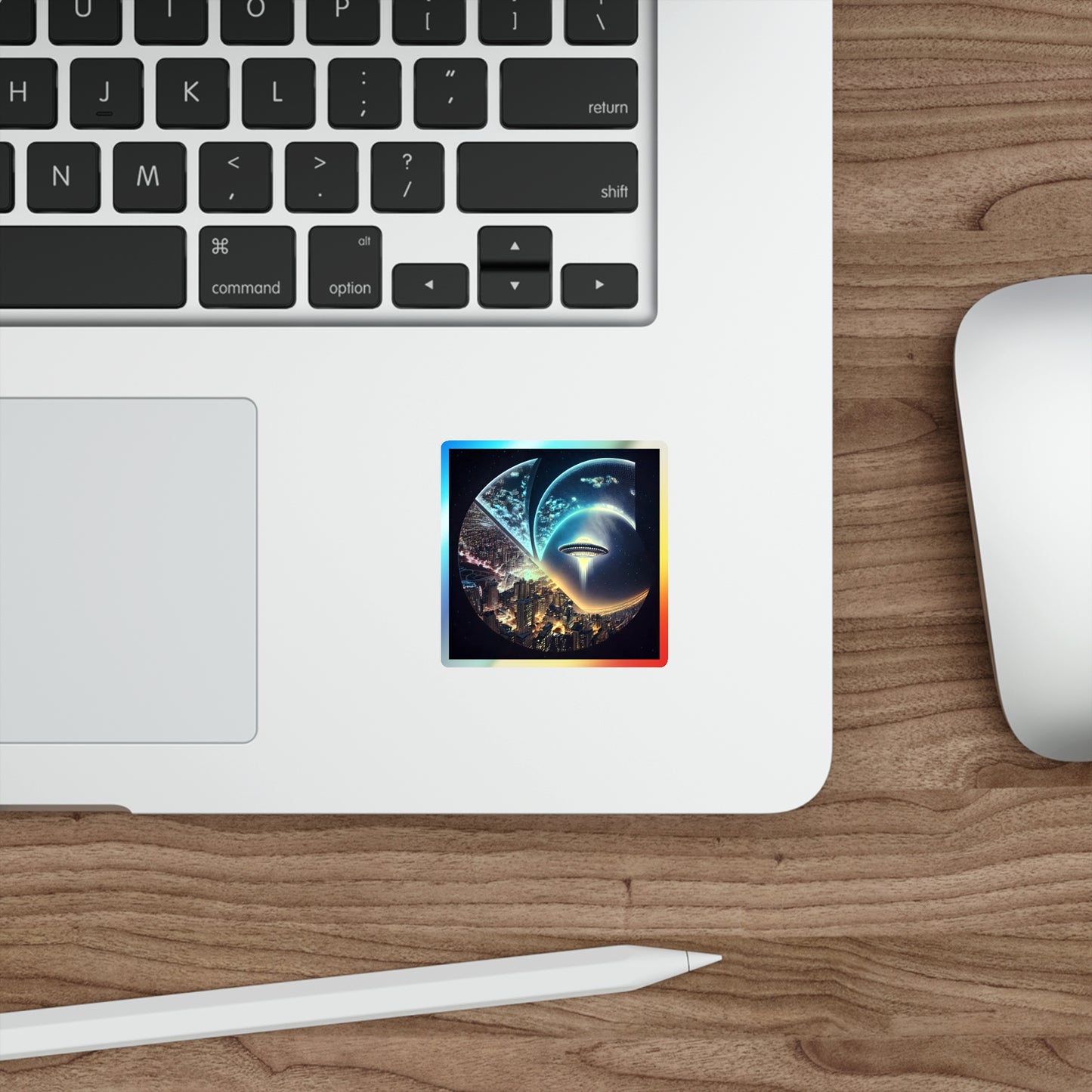 C-Logo Cosmic Holographic Die-Cut Stickers