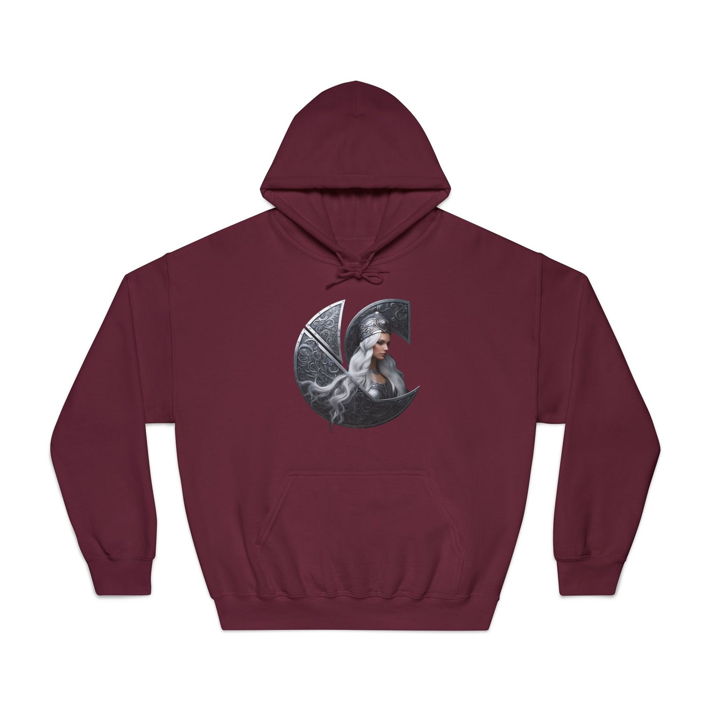 C-Logo "Nyx" Norse Cozy Hooded Sweatshirt