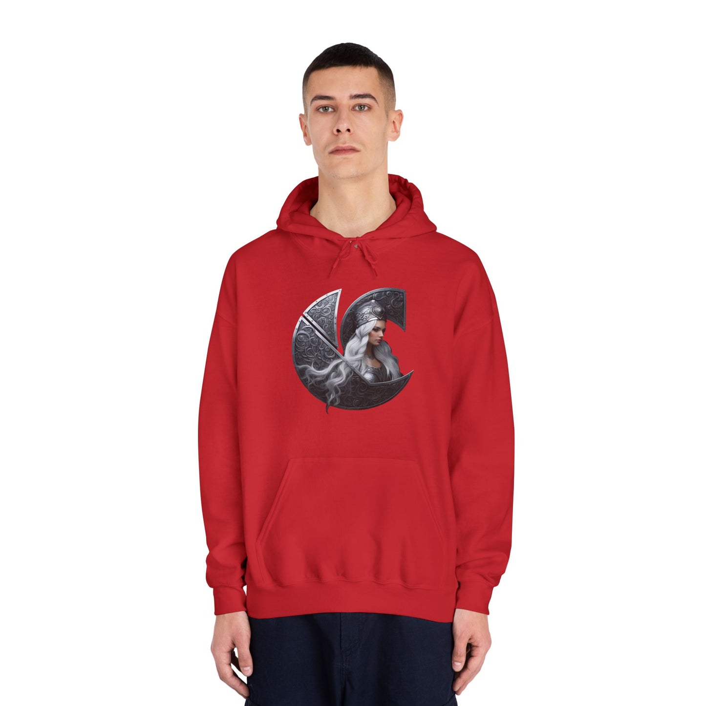 C-Logo "Nyx" Norse Cozy Hooded Sweatshirt