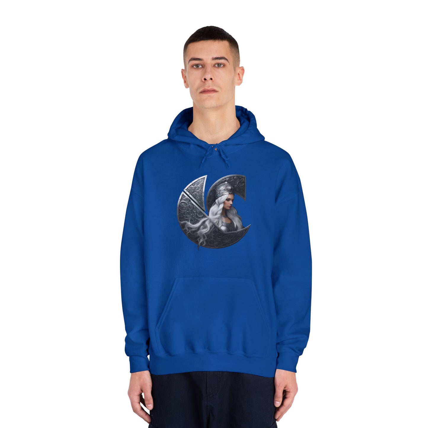 C-Logo "Nyx" Norse Cozy Hooded Sweatshirt