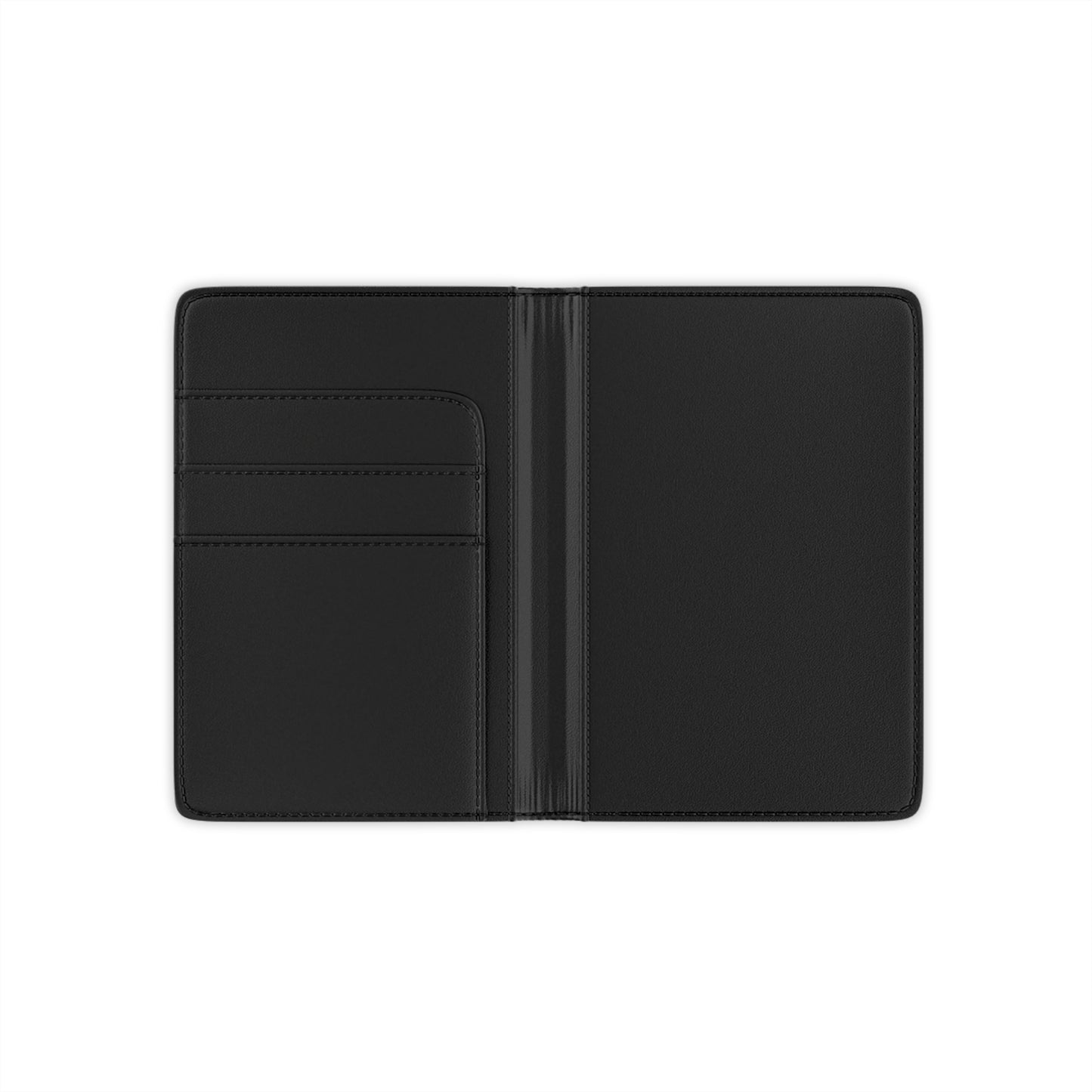 Sleek Black C-Logo Passport Cover w/ SUBINAC Design