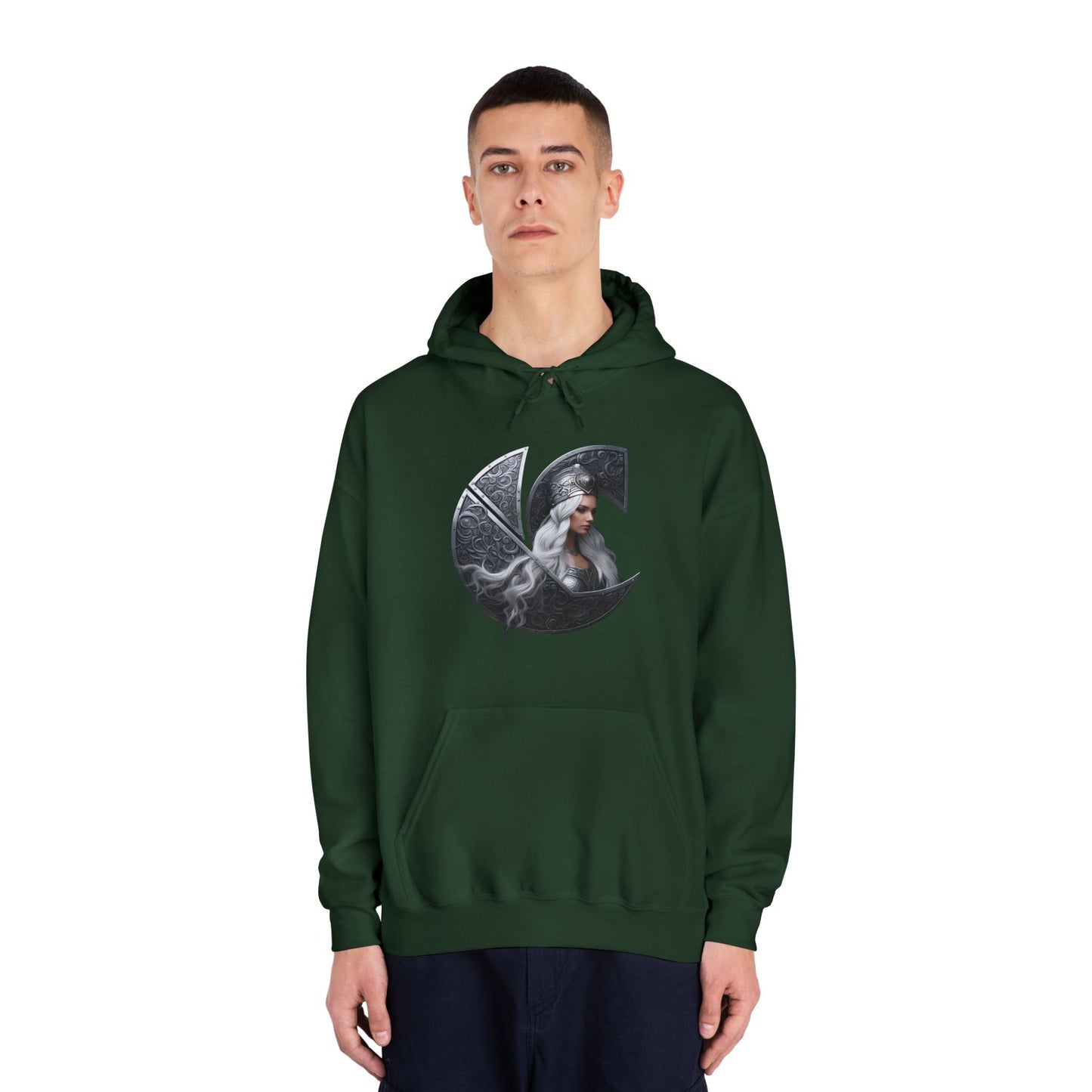 C-Logo "Nyx" Norse Cozy Hooded Sweatshirt
