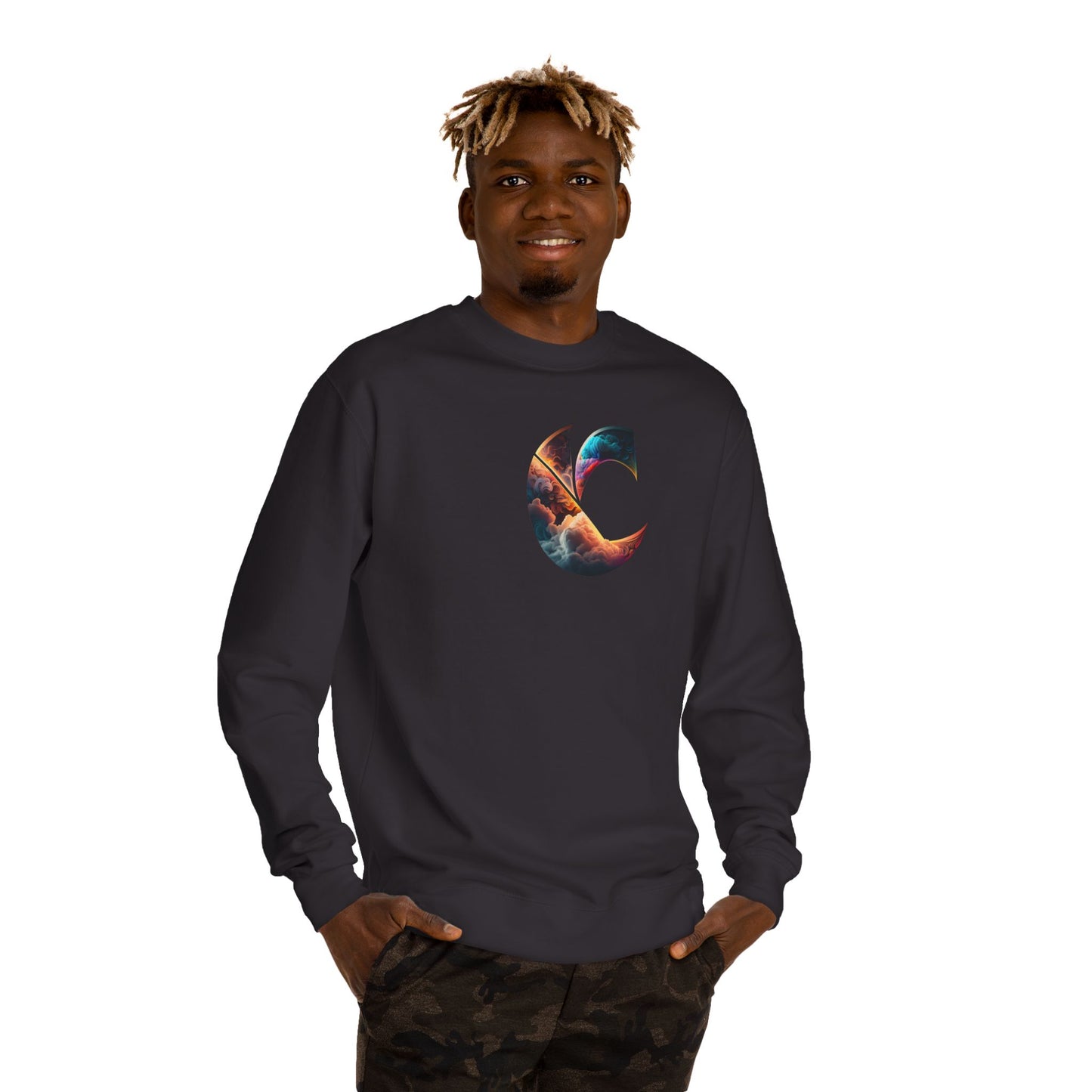 SUBINAC Crew Neck Sweatshirt - C-Logo Cloud Design