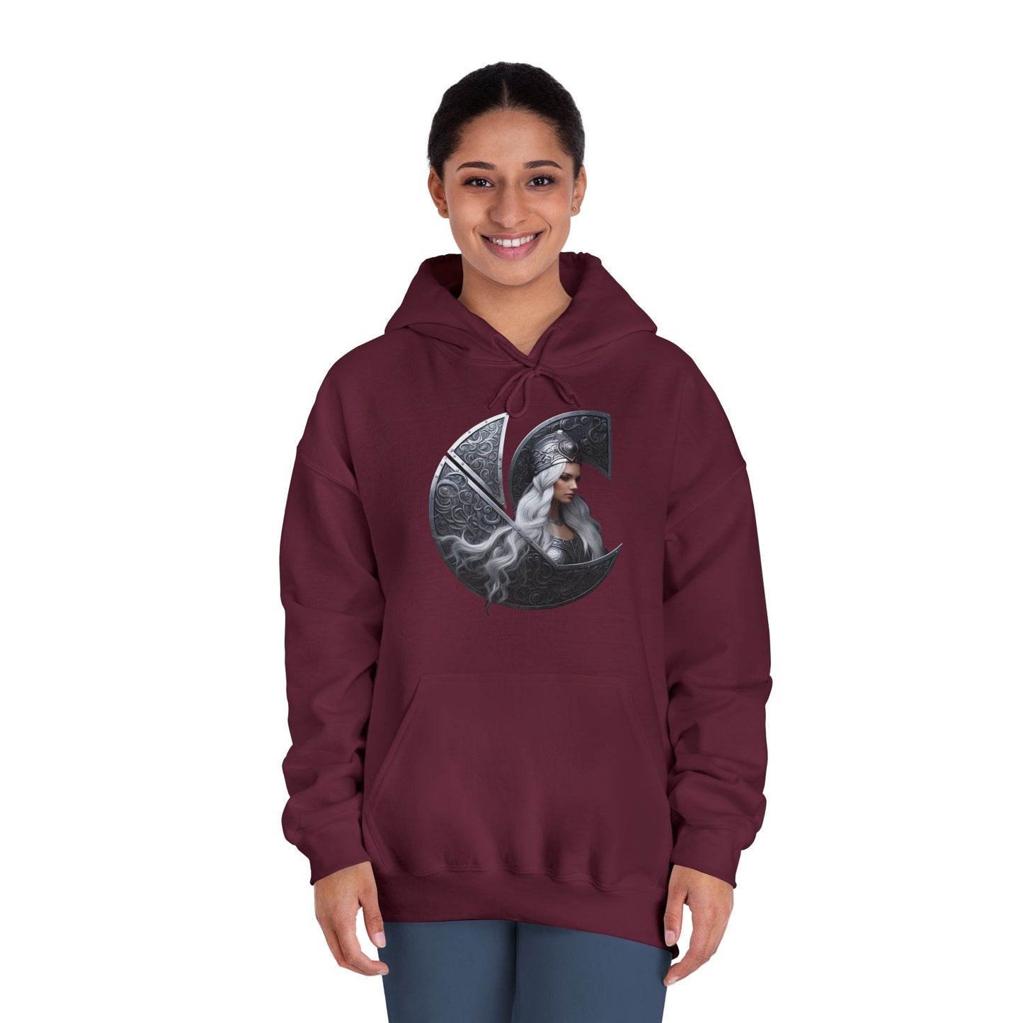 C-Logo "Nyx" Norse Cozy Hooded Sweatshirt