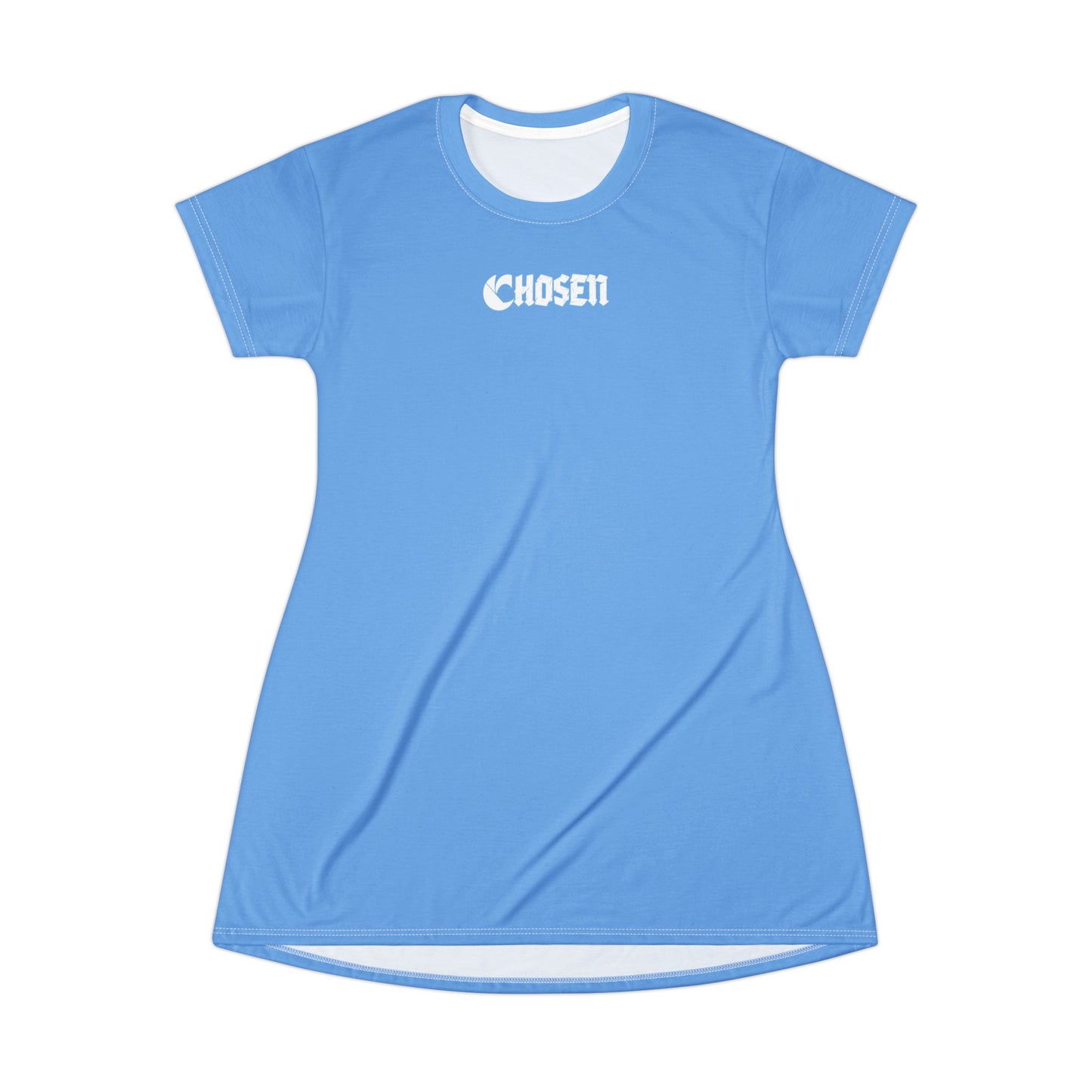 C'hosen C-Logo Blue T-Shirt Dress for Casual Wear - ”Chosen by Fire, Forged by Purpose”