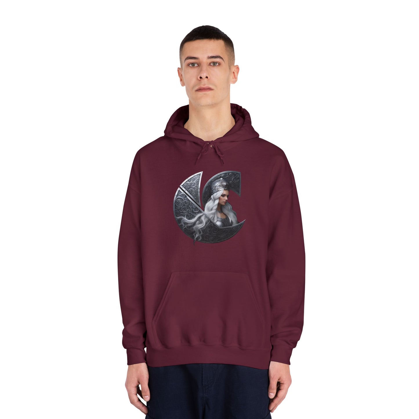 C-Logo "Nyx" Norse Cozy Hooded Sweatshirt
