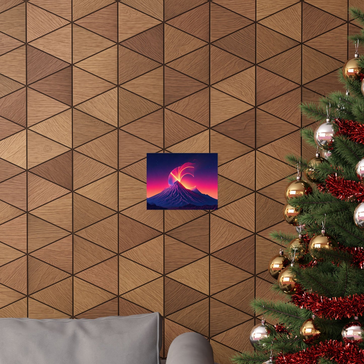 SUBINAC Vibrant Volcano Art Poster Matte