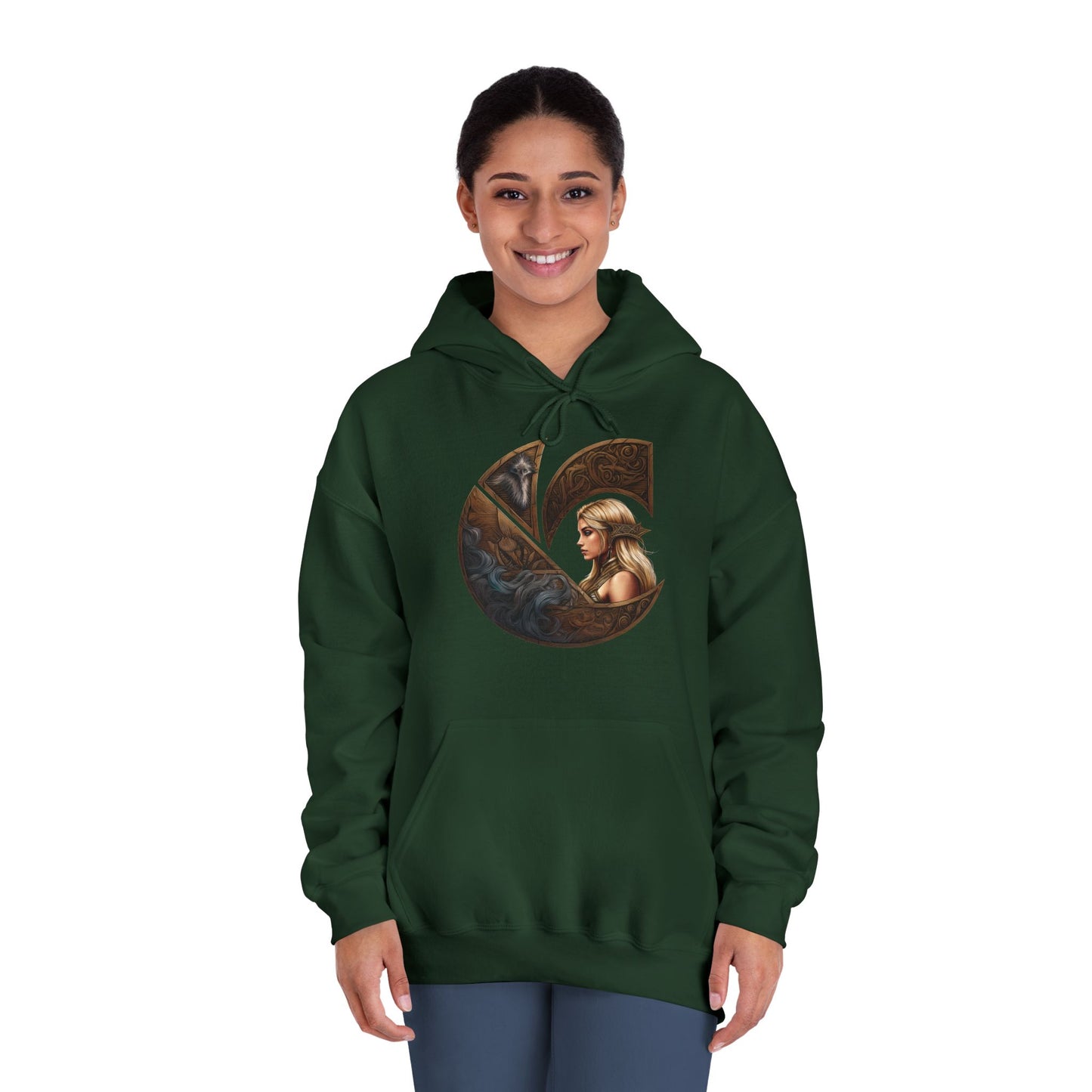 C-Logo "Freja" Norse Cozy Hooded Sweatshirt