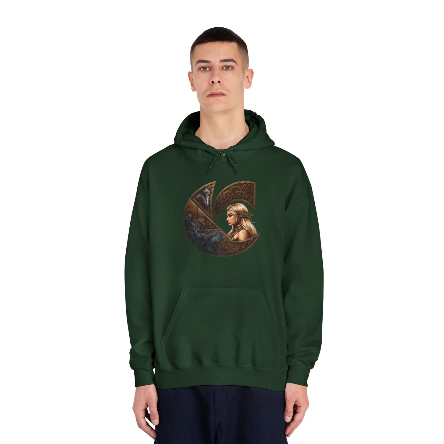 C-Logo "Freja" Norse Cozy Hooded Sweatshirt