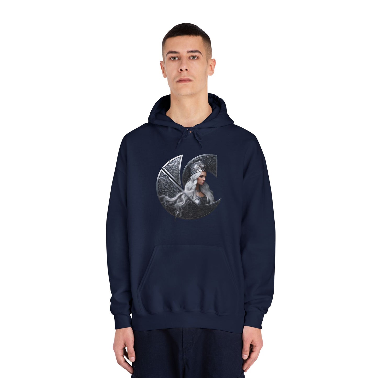 C-Logo "Nyx" Norse Cozy Hooded Sweatshirt