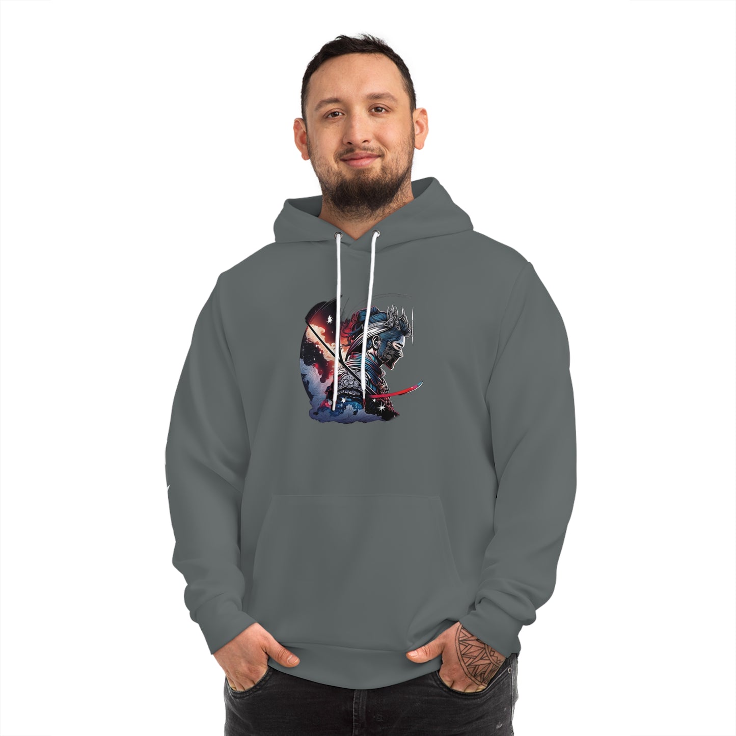 C-Logo "Samurai Smoke" Sleeve & Chest Hoodie