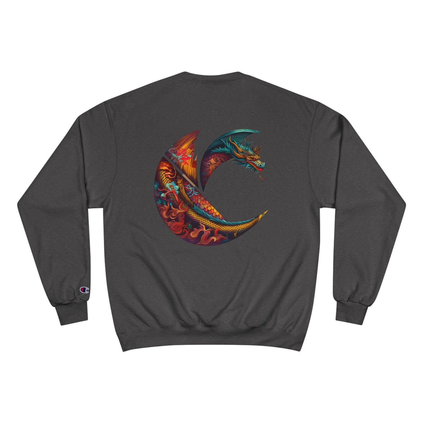 Chosen C-Logo Dragon Graphic Champion Sweatshirt - ”Chosen by Fire, Forged by Purpose”