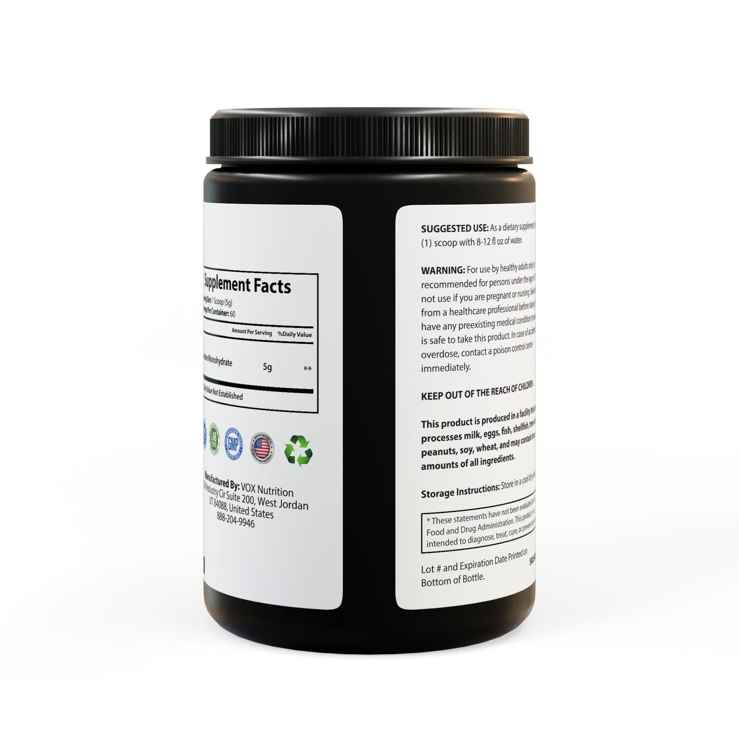"SUBINAC" Creatine Monohydrate Supplement (300g, 10.58oz)