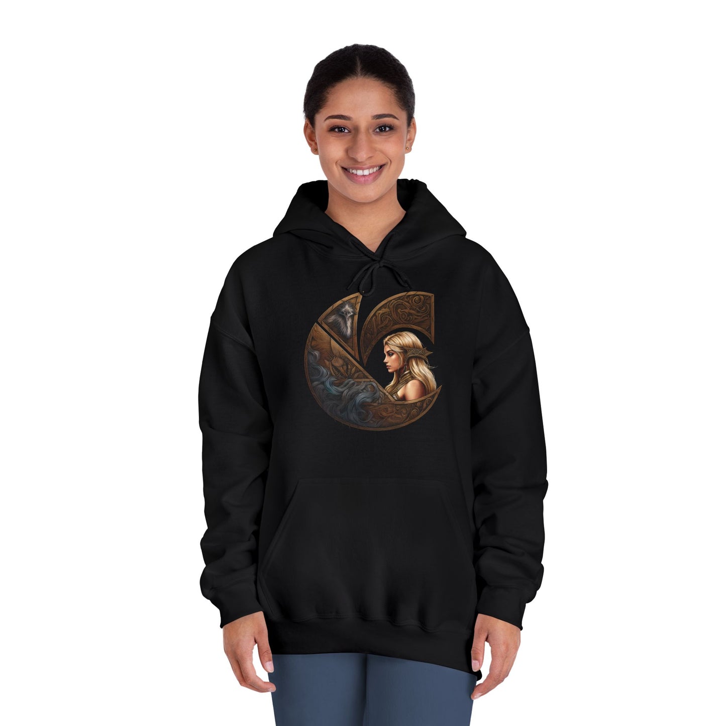 C-Logo "Freja" Norse Cozy Hooded Sweatshirt