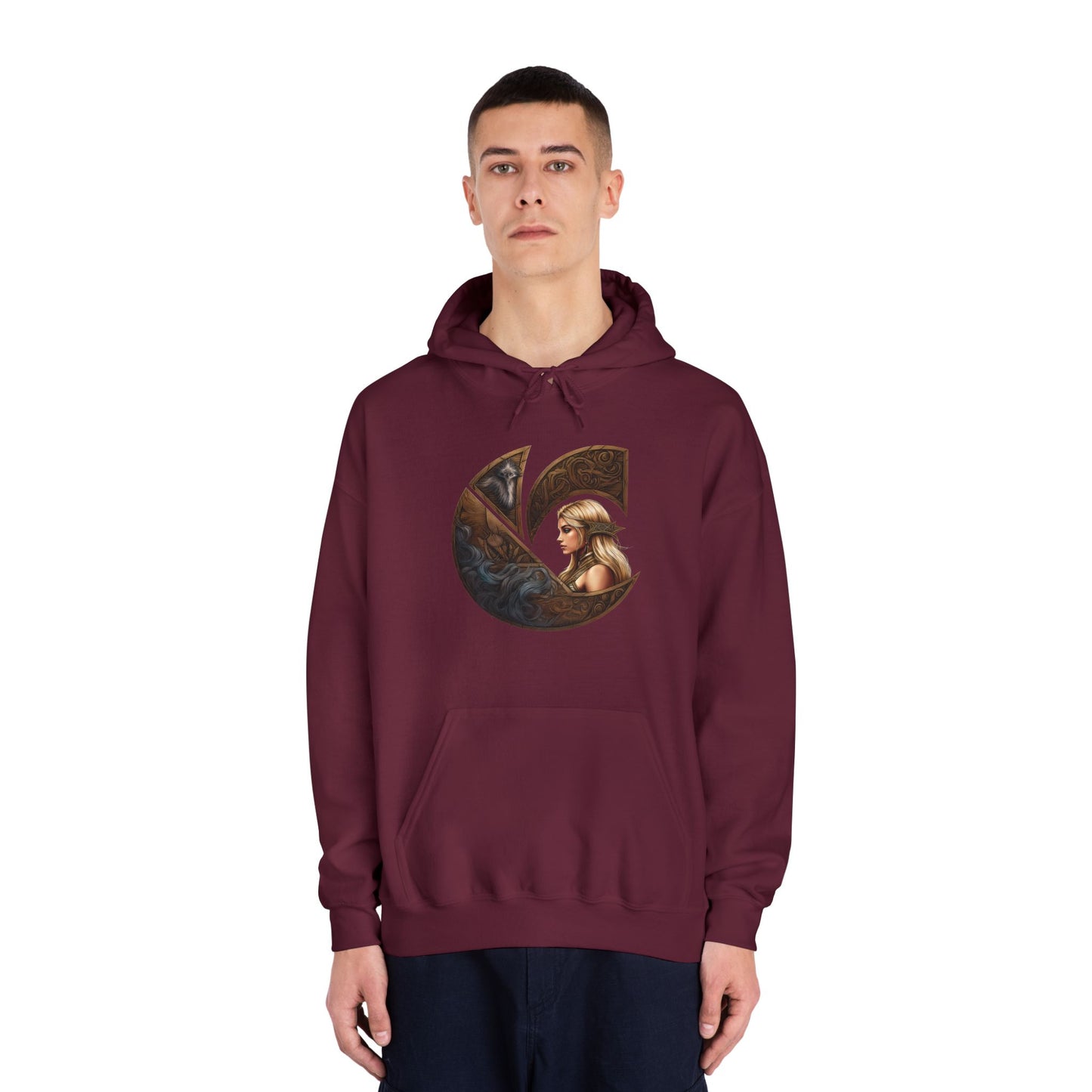 C-Logo "Freja" Norse Cozy Hooded Sweatshirt
