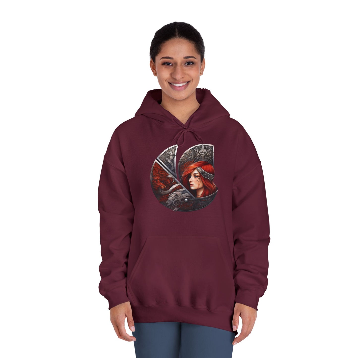 C-Logo "Sigrun" Norse Cozy Hooded Sweatshirt