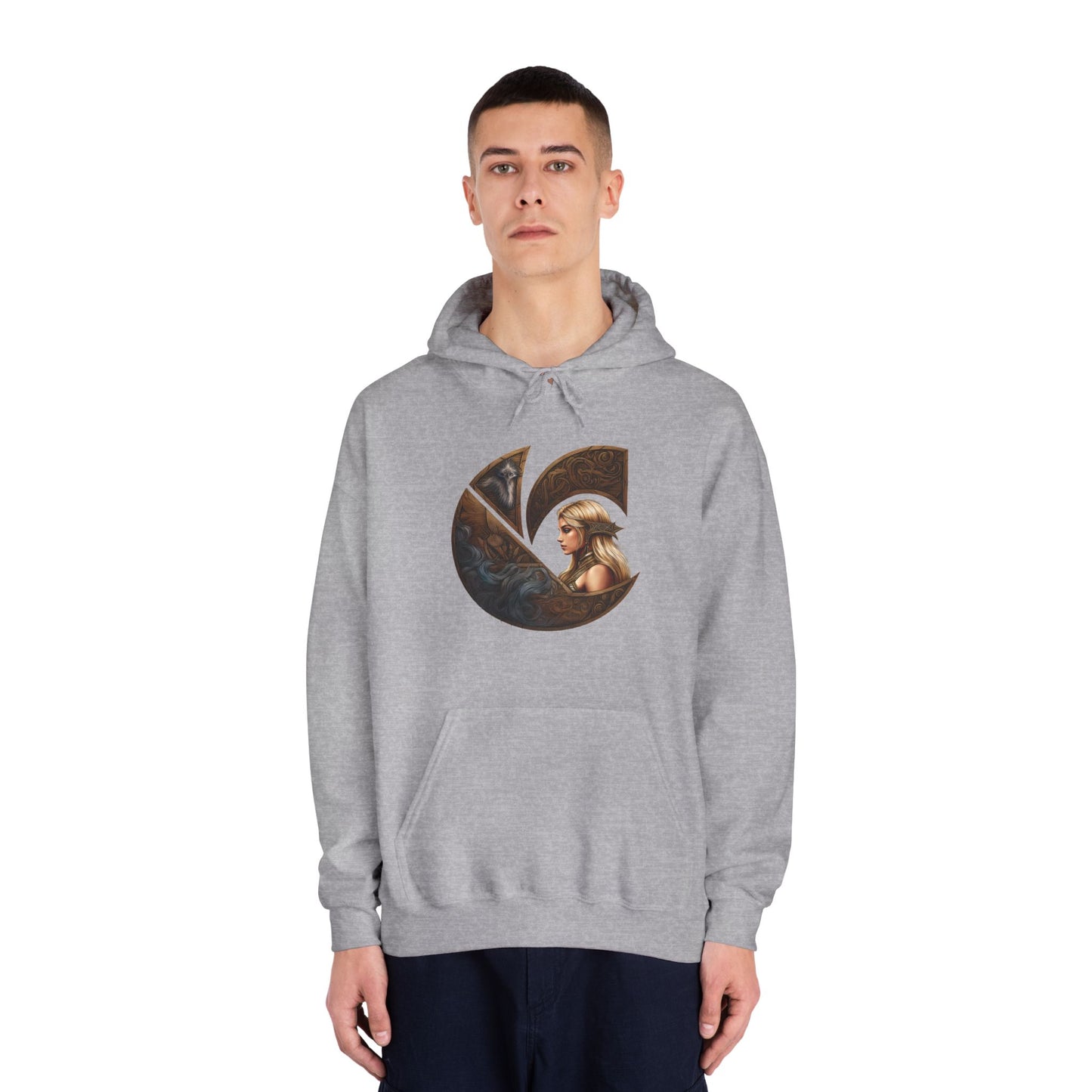 C-Logo "Freja" Norse Cozy Hooded Sweatshirt