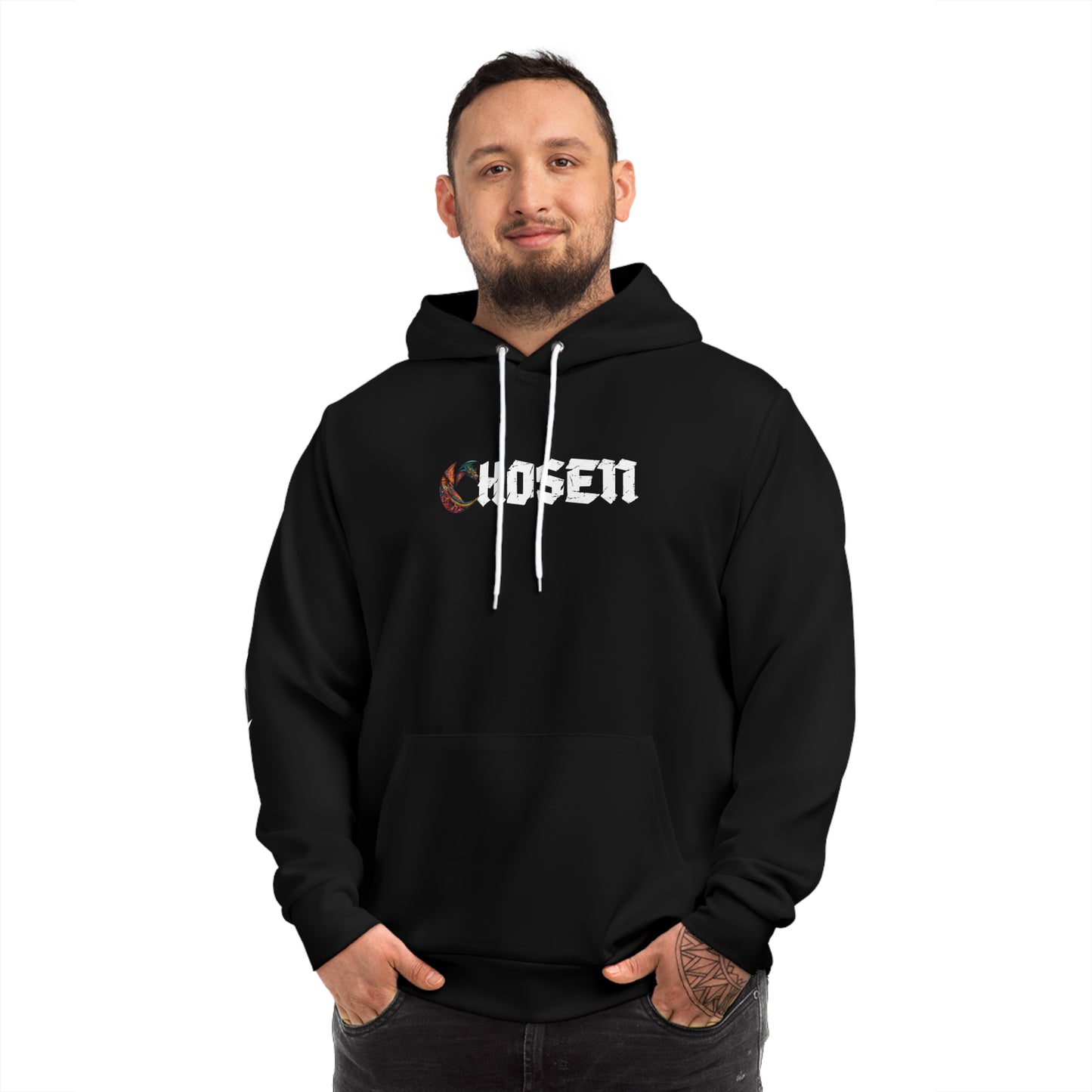 "C'hosen" C-Logo Sleeve & Chest Hoodie - ”Chosen by Fire, Forged by Purpose”