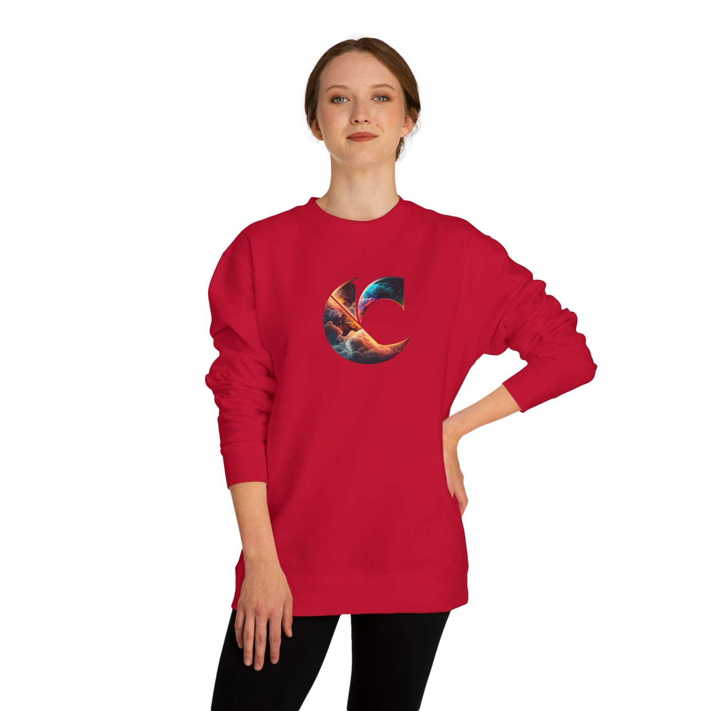 SUBINAC Crew Neck Sweatshirt - C-Logo Cloud Design