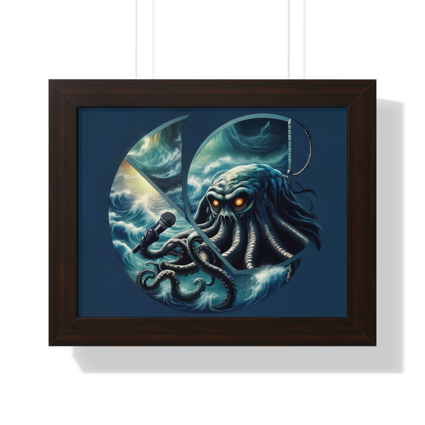 Cthulhu C-Logo Framed Poster – Dark Fantasy Wall Decor
