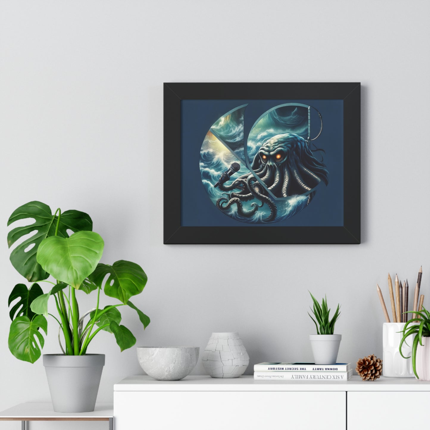 Cthulhu C-Logo Framed Poster – Dark Fantasy Wall Decor