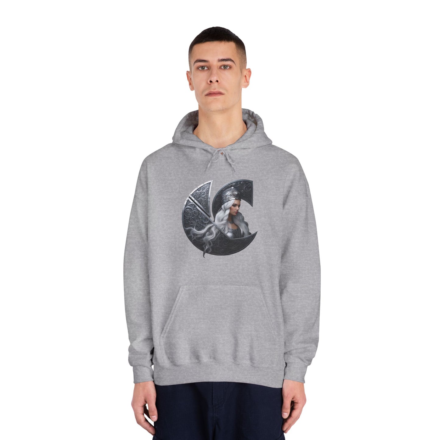 C-Logo "Nyx" Norse Cozy Hooded Sweatshirt