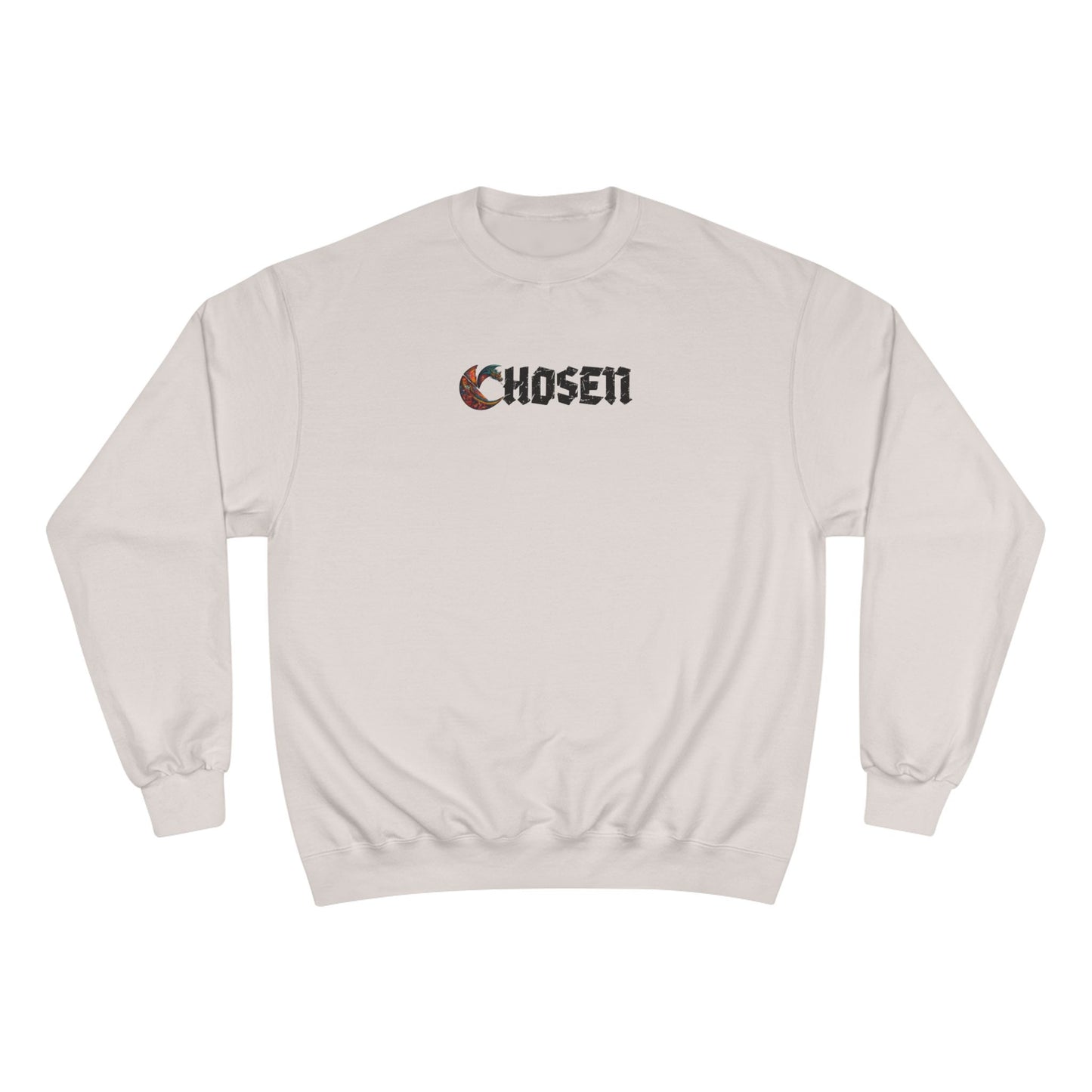 Chosen C-Logo Dragon Graphic Champion Sweatshirt - ”Chosen by Fire, Forged by Purpose”