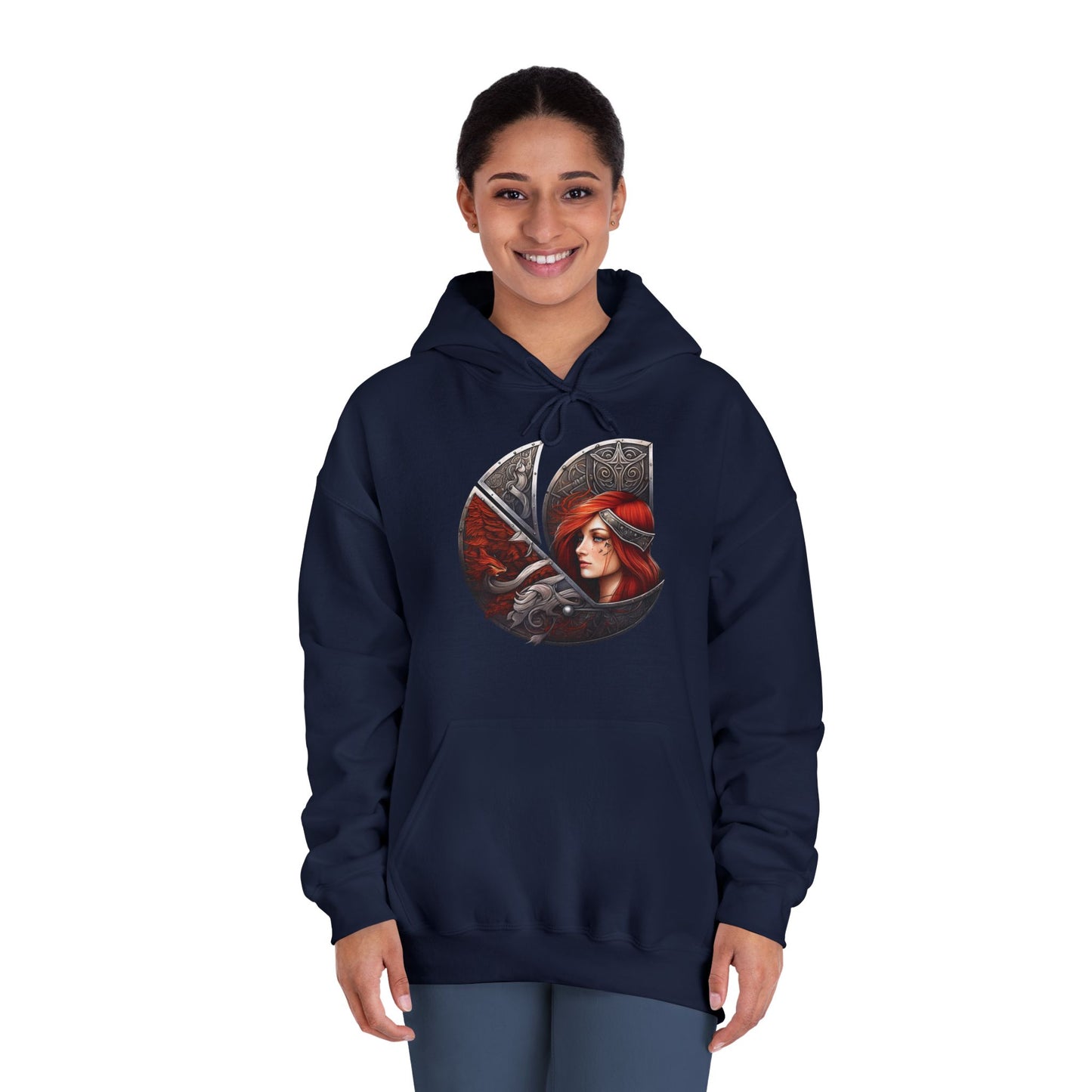 C-Logo "Sigrun" Norse Cozy Hooded Sweatshirt