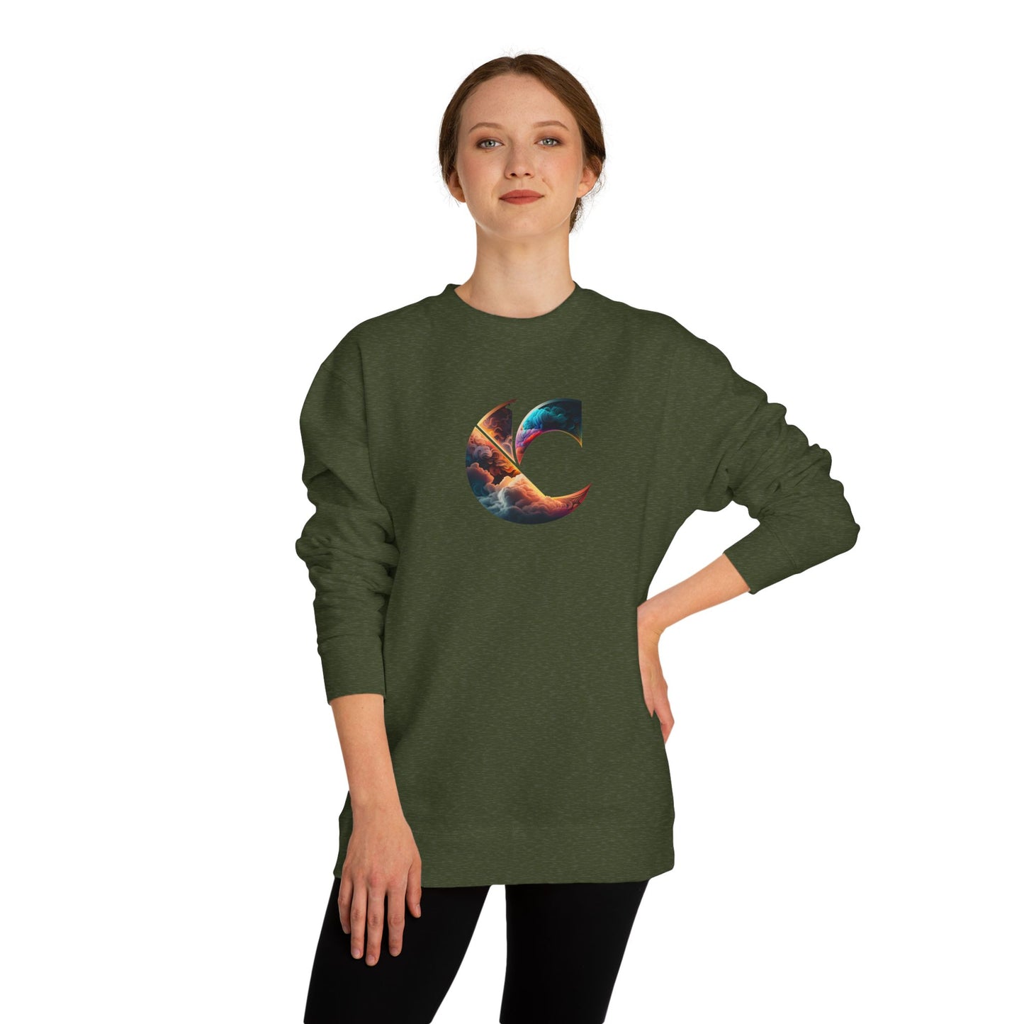 SUBINAC Crew Neck Sweatshirt - C-Logo Cloud Design
