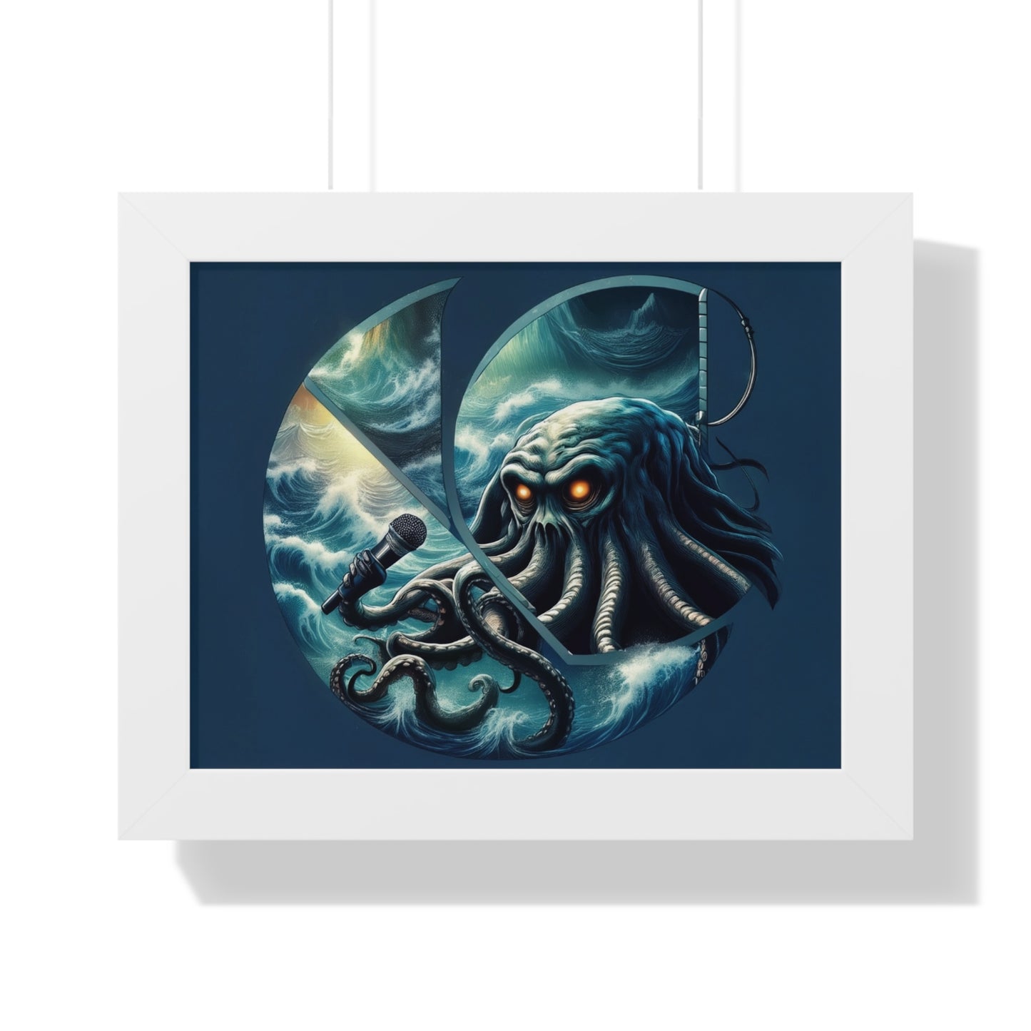 Cthulhu C-Logo Framed Poster – Dark Fantasy Wall Decor