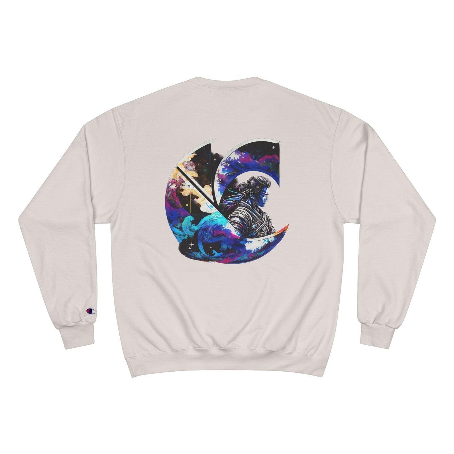Chosen C-Logo "Samurai Wave" Graphic Champion Sweatshirt - ”Chosen by Fire, Forged by Purpose”