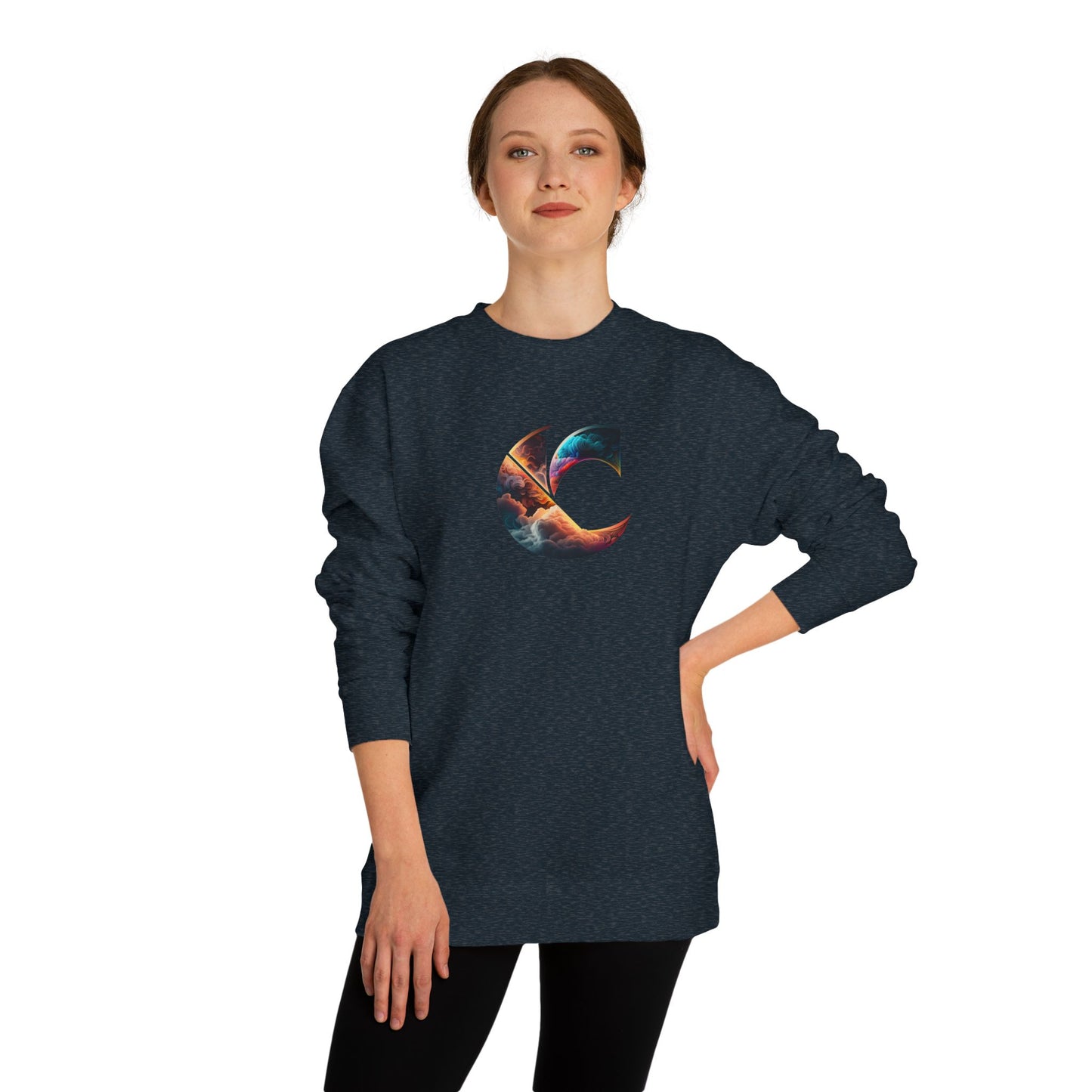 SUBINAC Crew Neck Sweatshirt - C-Logo Cloud Design