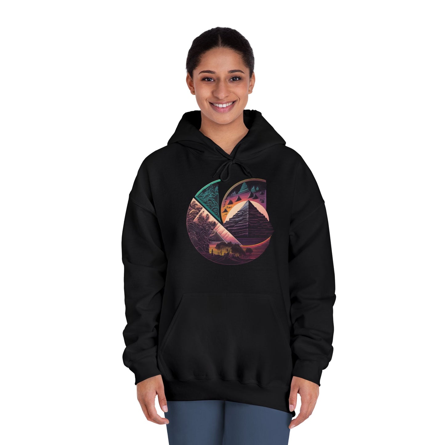 C-Logo Pyramid Cozy Hooded Sweatshirt
