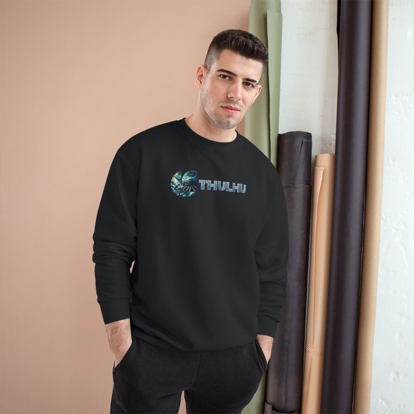 Cthulhu C-Logo Champion Sweater w/ Back Graphic
