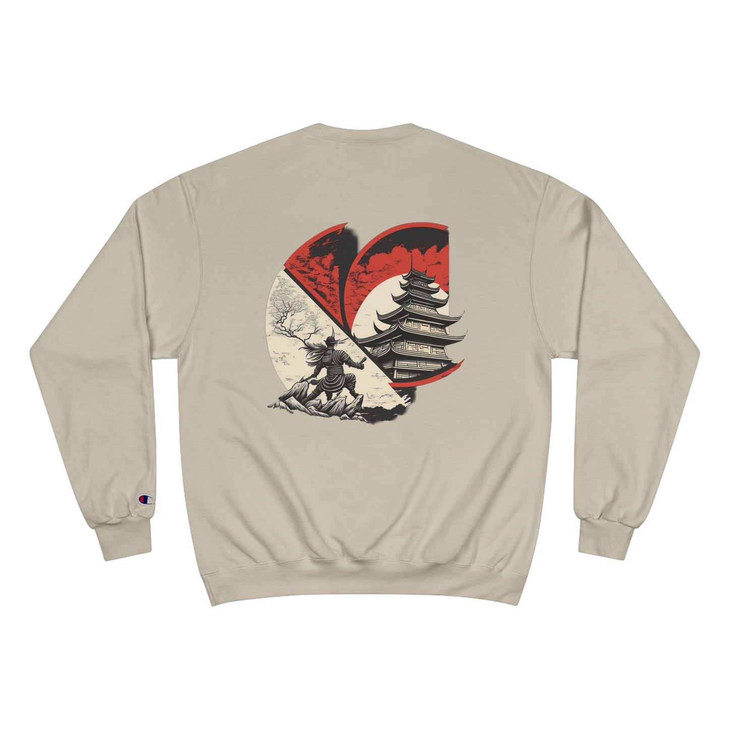 Chosen C-Logo "Temple" Graphic Champion Sweatshirt - ”Chosen by Fire, Forged by Purpose”