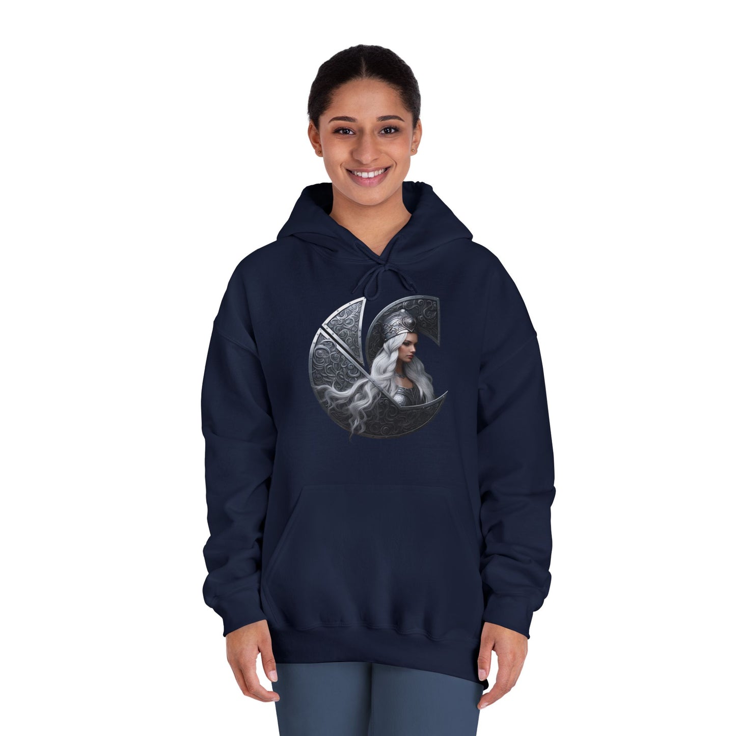 C-Logo "Nyx" Norse Cozy Hooded Sweatshirt