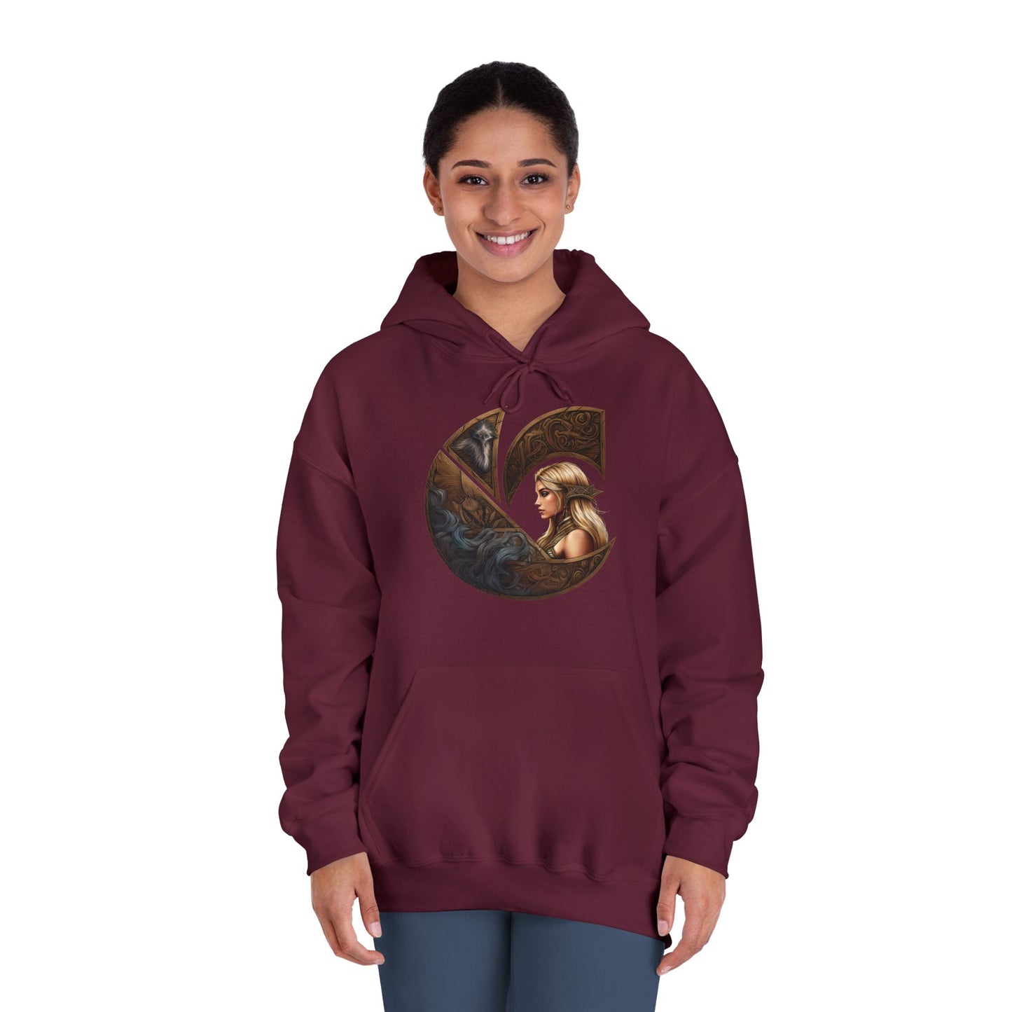 C-Logo "Freja" Norse Cozy Hooded Sweatshirt