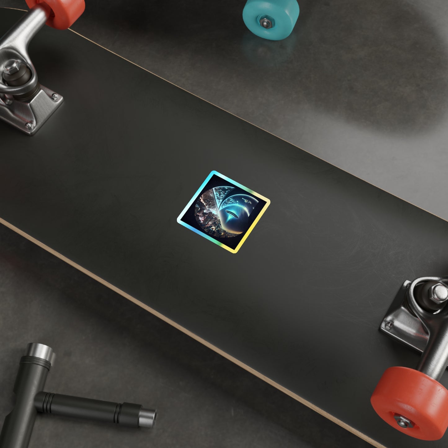 C-Logo Cosmic Holographic Die-Cut Stickers