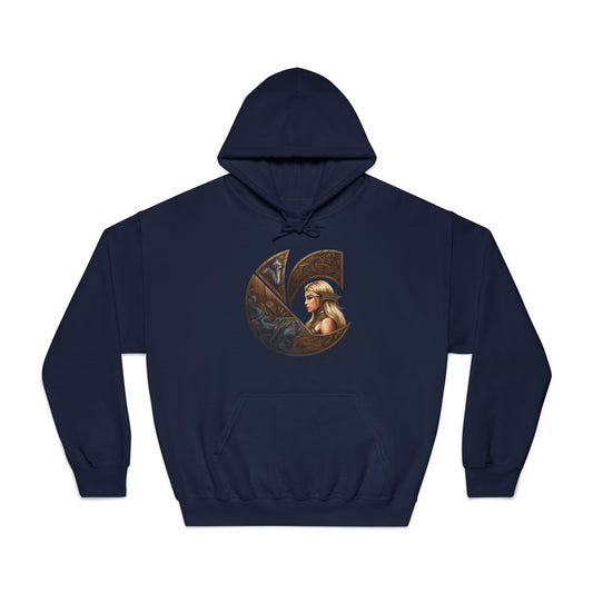C-Logo "Freja" Norse Cozy Hooded Sweatshirt