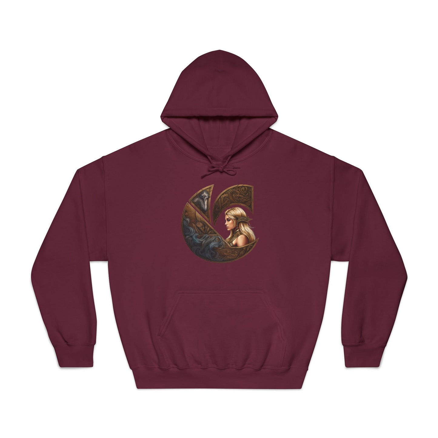 C-Logo "Freja" Norse Cozy Hooded Sweatshirt
