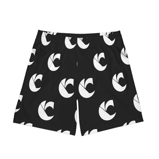 C-Logo Elastic Waist Shorts - Full Print