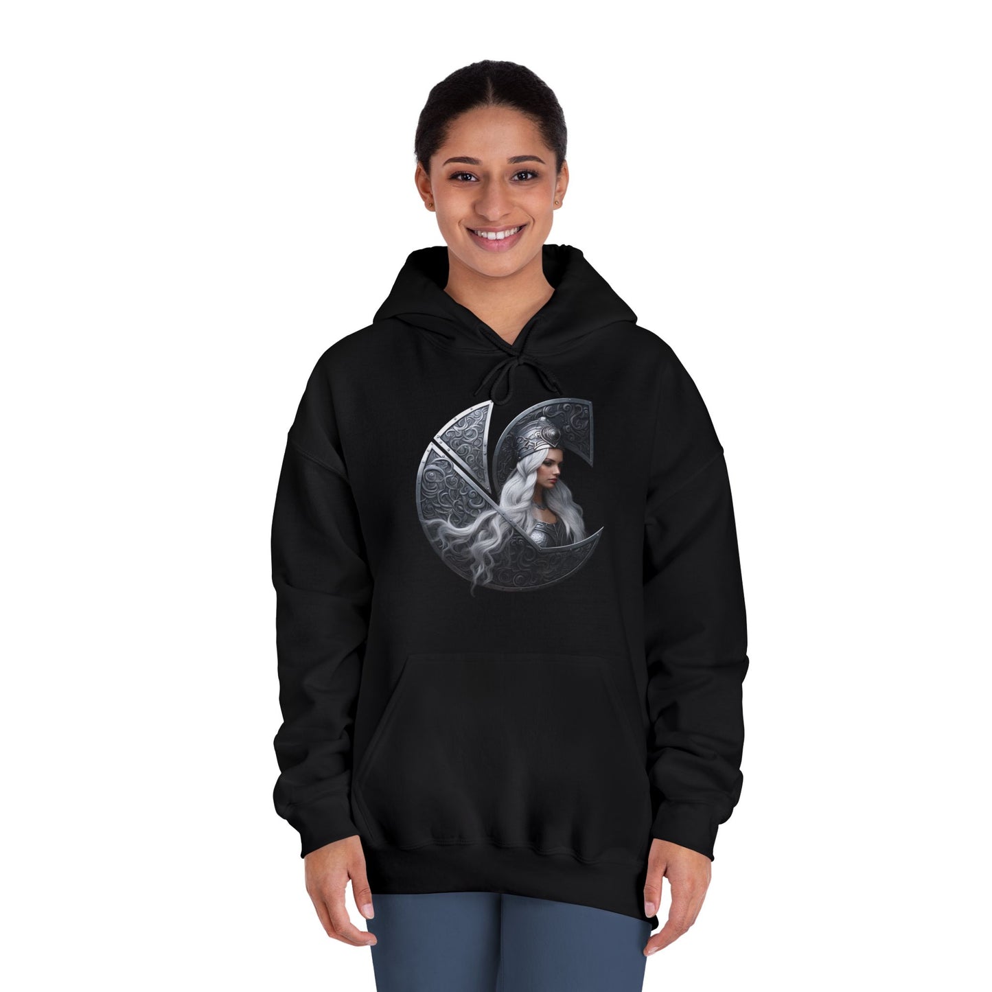C-Logo "Nyx" Norse Cozy Hooded Sweatshirt