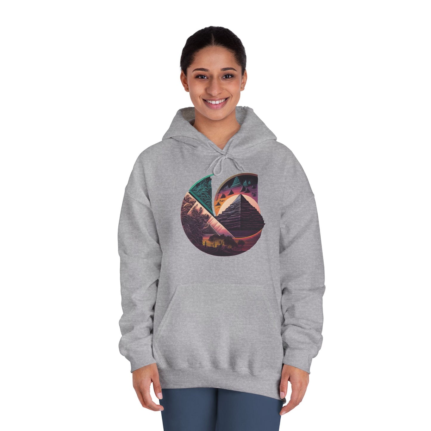 C-Logo Pyramid Cozy Hooded Sweatshirt