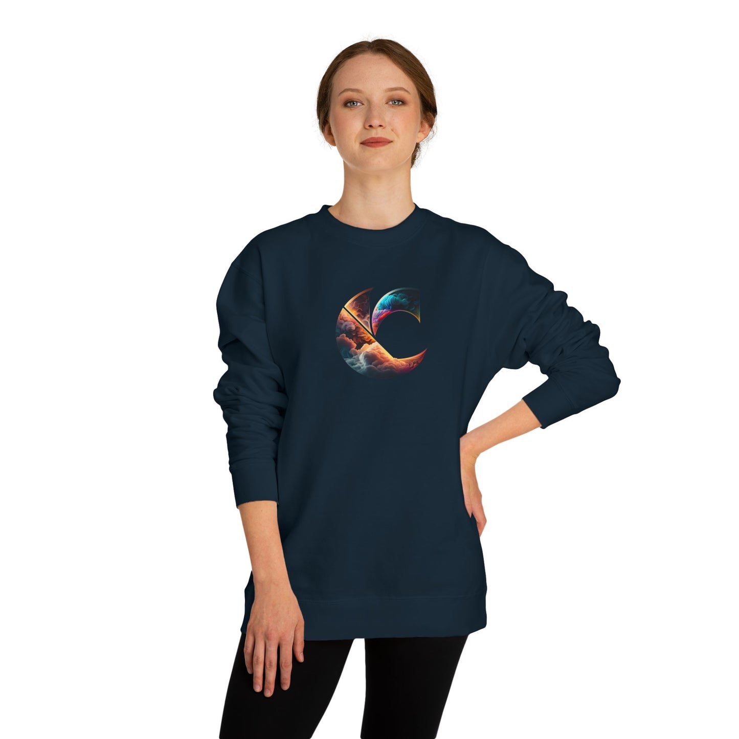 SUBINAC Crew Neck Sweatshirt - C-Logo Cloud Design