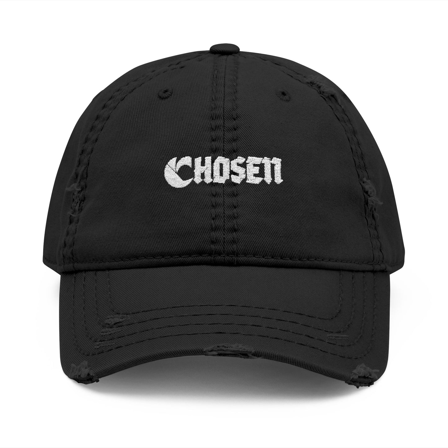 C-Logo Distressed Dad Hat with 'C'hosen' Embroidery -”Chosen by Fire, Forged by Purpose”