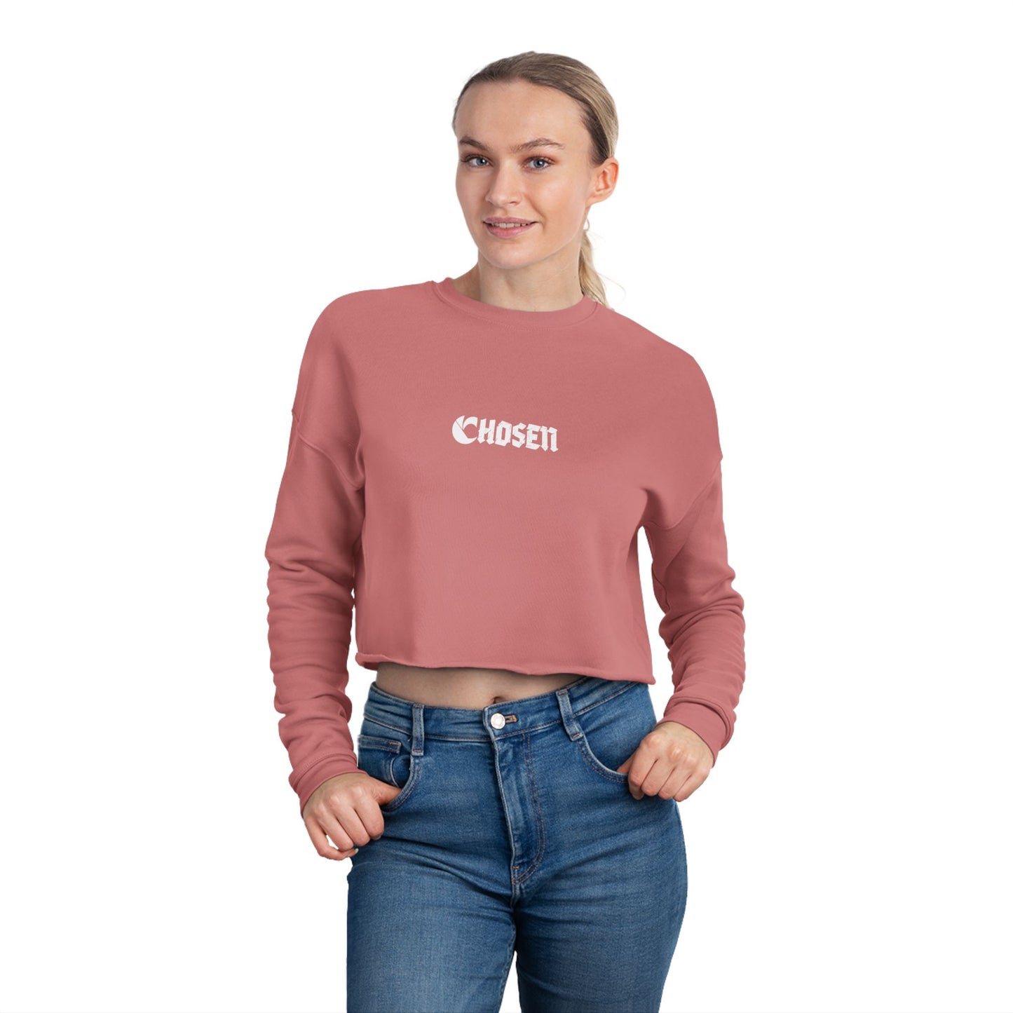 "C'hosen" C-Logo Cropped Sweatshirt - ”Chosen by Fire, Forged by Purpose”