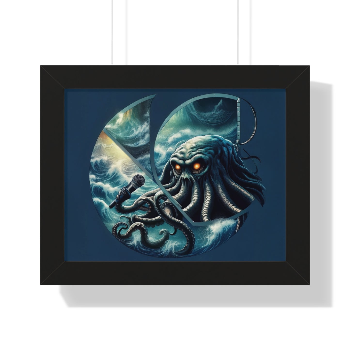 Cthulhu C-Logo Framed Poster – Dark Fantasy Wall Decor