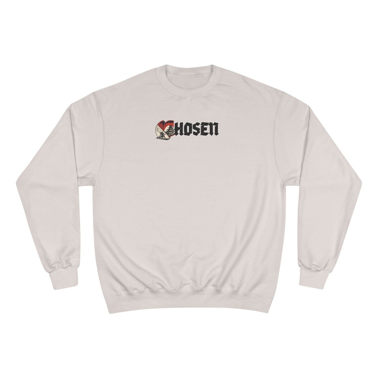 Chosen C-Logo "Temple" Graphic Champion Sweatshirt - ”Chosen by Fire, Forged by Purpose”