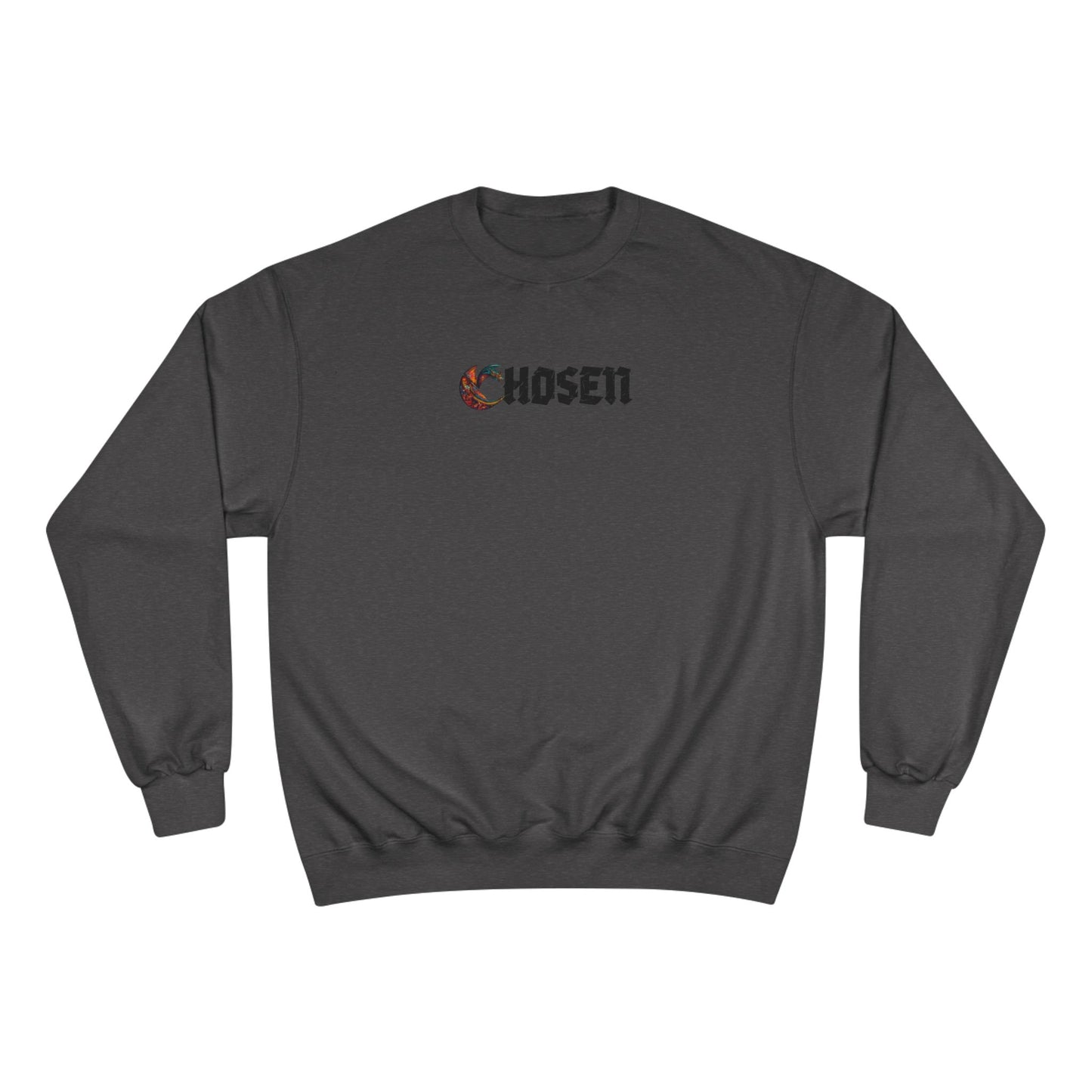 Chosen C-Logo Dragon Graphic Champion Sweatshirt - ”Chosen by Fire, Forged by Purpose”