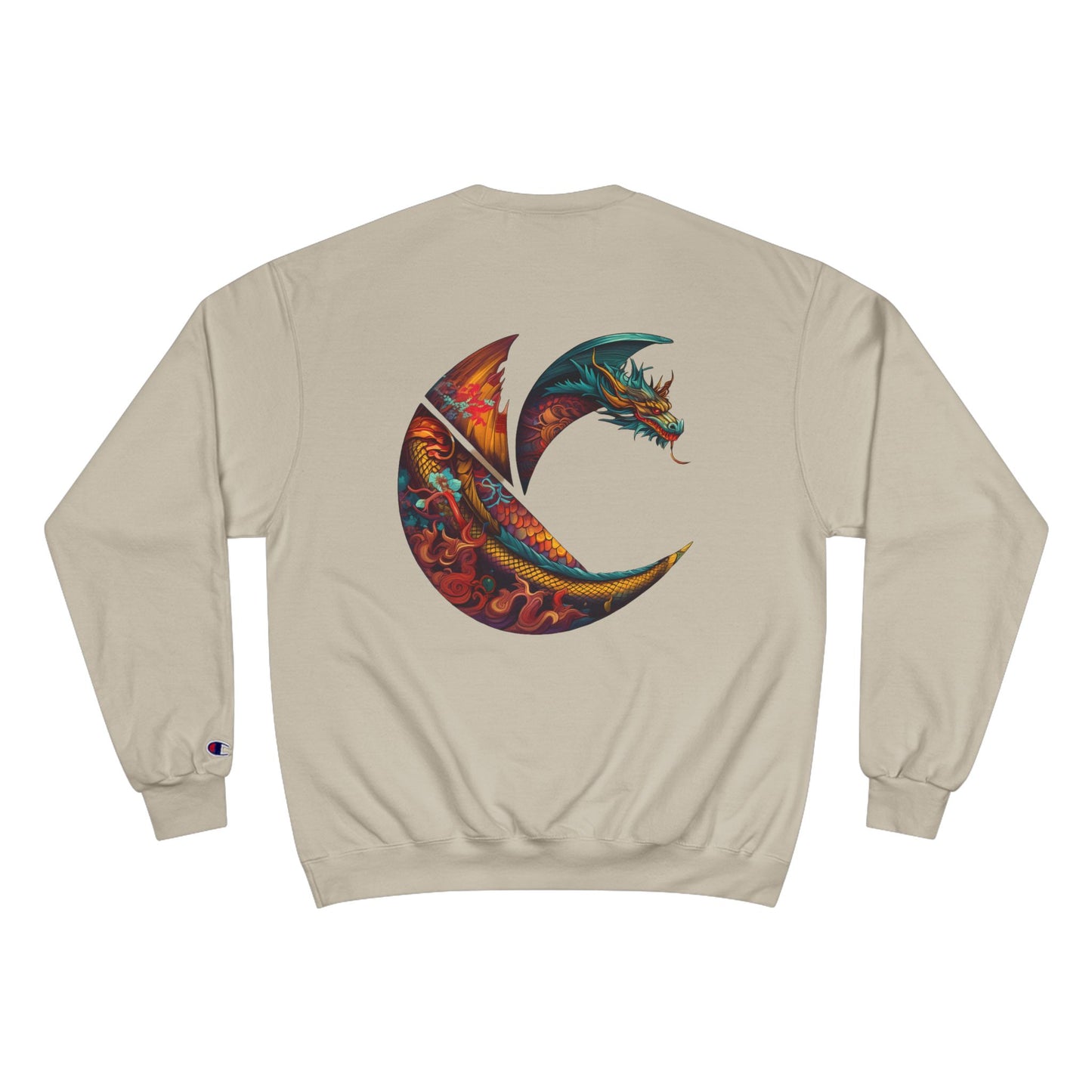 Chosen C-Logo Dragon Graphic Champion Sweatshirt - ”Chosen by Fire, Forged by Purpose”
